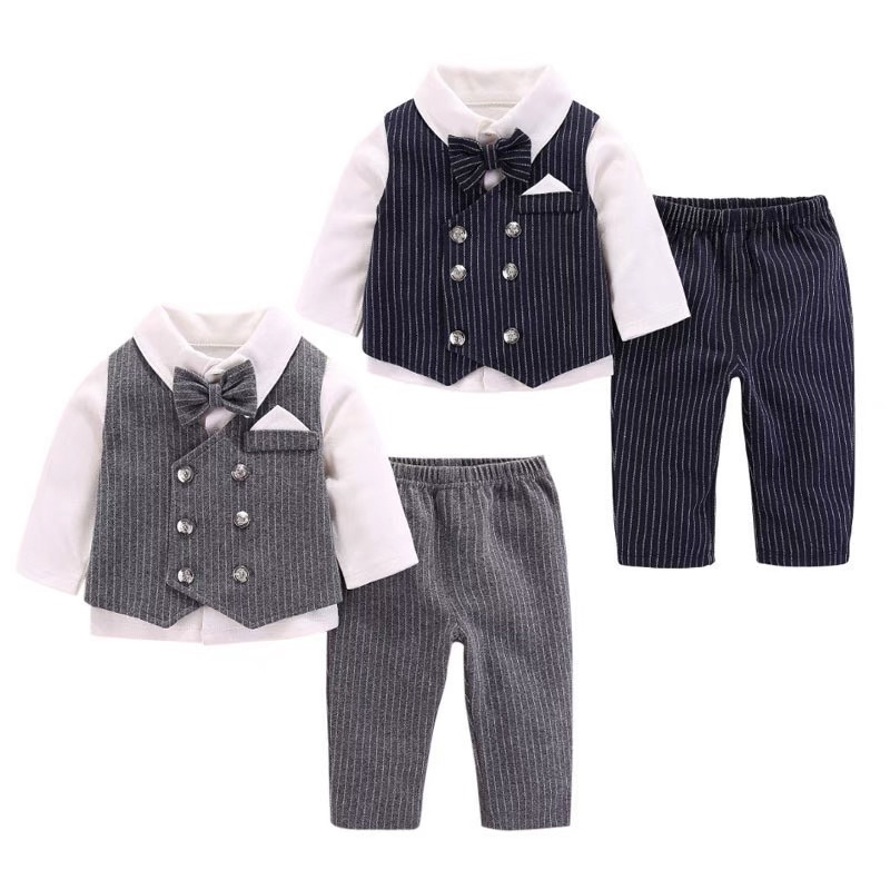 Bộ quần áo Hàn Quốc cho bé trai bộ công tử bé trai 8-18kg Củ khoai tây shop chất cotton mềm mịn sành điệu