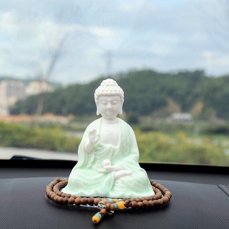 Tượng phật ADIDA trang trí taplo , Tượng Adida sứ cao cấp trang trí xe hơi , Tượng Phật Tổ Để Taplo ô tô