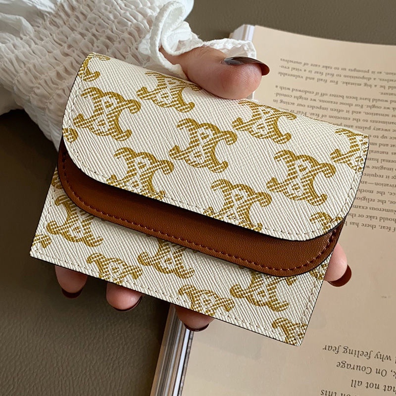 Ví Da Nhỏ Đựng Thẻ / Bằng Lái Xe In Họa Tiết Arc de Triomphe Cổ Điển Dành Cho Bạn Nữ