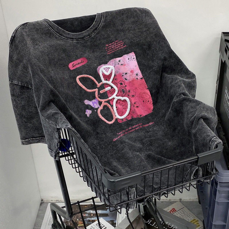 Áo Thun Ngắn Tay Phong Cách Hiphop Retro Đường Phố Cá Tính Cho Nam