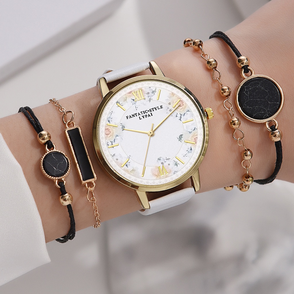 Đồng Hồ Thời Trang Nữ Dây Da Thiết Kế Đơn Giản