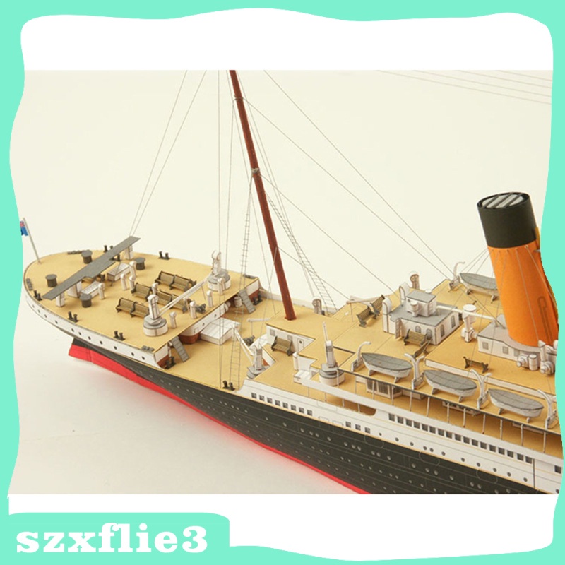Mô Hình Tàu Titanic 3D Bằng Giấy Tỉ Lệ 1 / 400 Để Bàn Trang Trí DIY