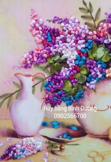 Tranh thêu ruy băng