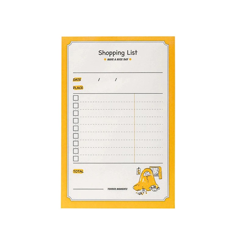 Bộ 50 Giấy Ghi Chú Hàng Ngày Phong Cách Hàn Quốc Diary Plan Note