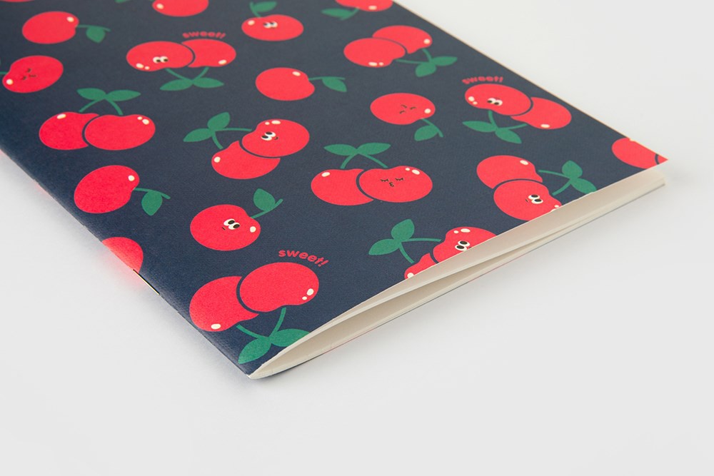 Tập Ghi Chú ARTBOX Hàn Quốc Màu Xanh Navy Hình Cherry Đỏ Mộng