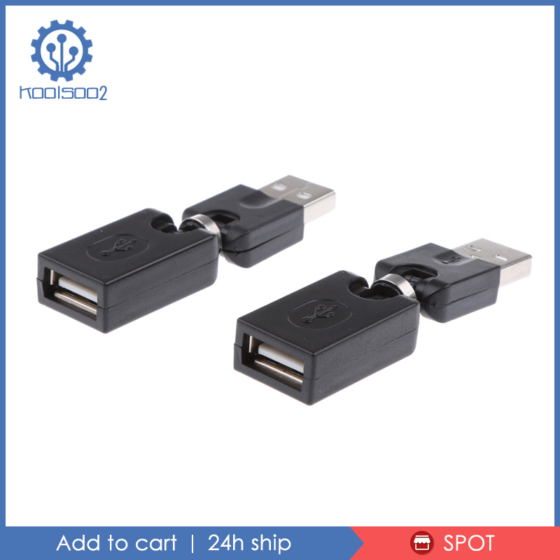 Set 2 Đầu Chuyển Đổi Usb Xoay 360 Độ Sang Ổ Cắm Type-A