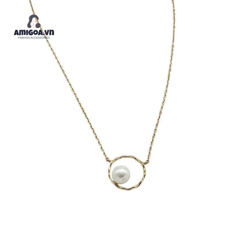 ✨✨òng cổ choker kiểu hình học đính ngọc trai thời trang Hàn Quốc cho nữ