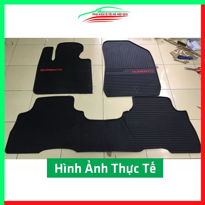 Thảm lót sàn cao su cho xe Kia Sorento 7 Chỗ 2021-2022 hàng chuẩn theo xe chịu lực tốt