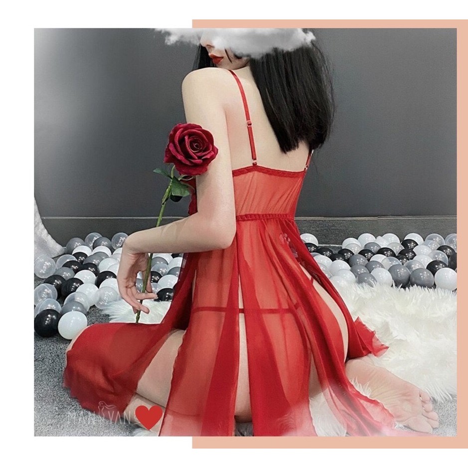 Váy ngủ 2 DÂY SEXY XẺ TÀ gợi cảm quyến rũ 40-55kg, đầm ngủ gợi cảm kèm chip xinh xắn | WebRaoVat - webraovat.net.vn