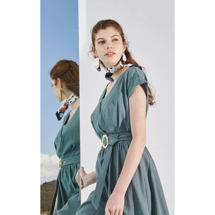 Vero Moda Đầm Thắt Lưng Cổ Chữ V