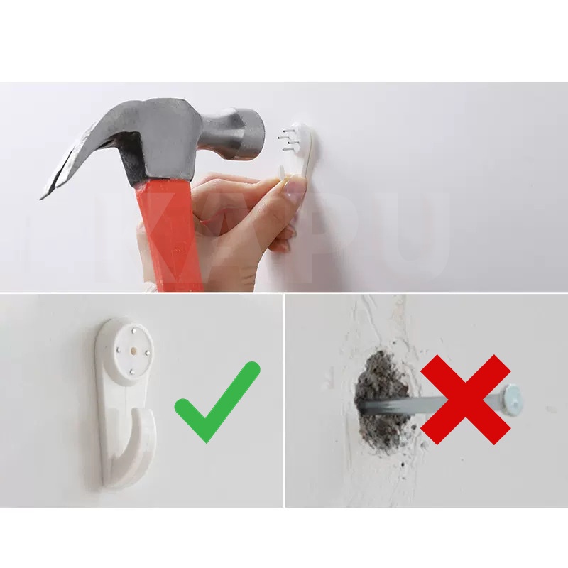 Đinh 4 chân KAPU dùng treo tranh ảnh, treo túi xách, túi đồ, đinh treo đa năng chịu lực cao nhựa bền đẹp