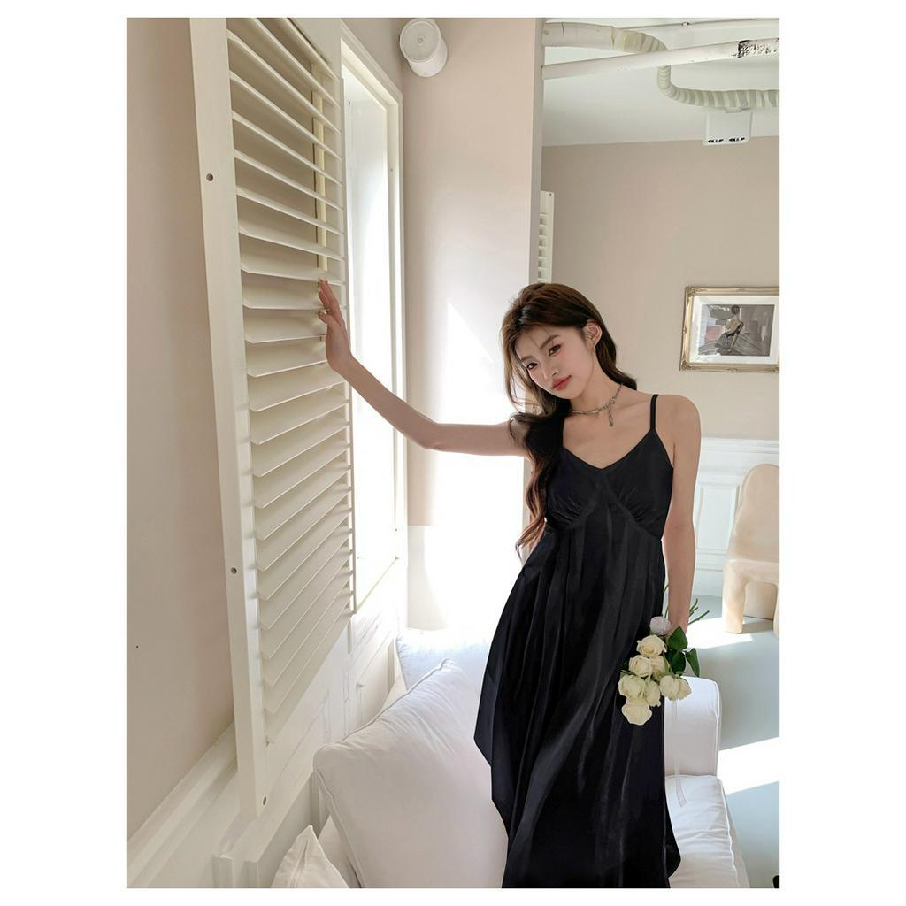 Đầm Hai Dây Cổ Chữ V Xinh Xắn Dành Cho Nữ 63029