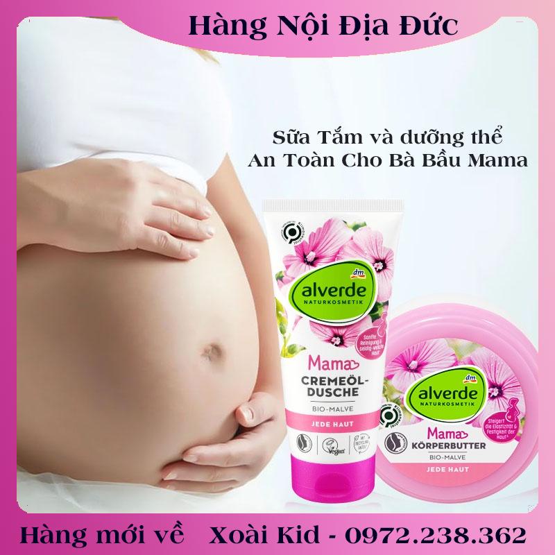 [auth] Sữa tắm và dưỡng thể Alverde Mama cho bà bầu và sau sinh của Đức [Hot]