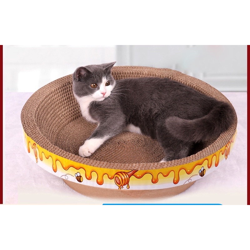 Ổ CÀO MÓNG CHO MÈO HÌNH TRÒN 43x12CM