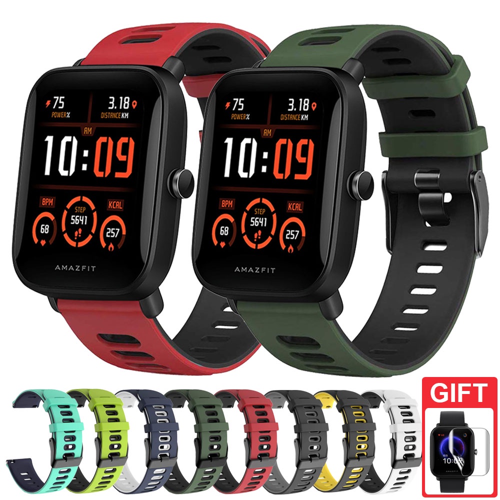 Dây đeo silicon 20mm cho đồng hồ thông minh Huami Amazfit Bip U pro Xiaomi Amazfit GTS 2 Bip S Lite Mini GTR 42mm
