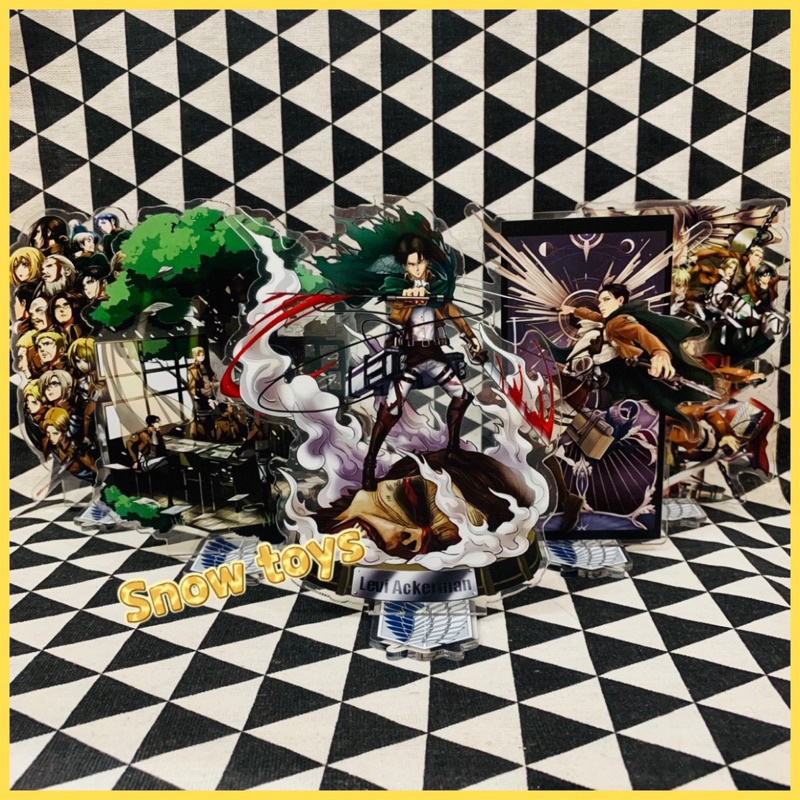 Mô Hình Tượng Standee Acrylic Mica 2 mặt - Attack On Titan - Eren Mikasa Armin Erwin Levi Hange Bert