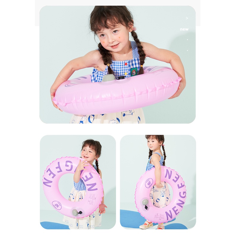 Lemonkid mẫu mới phao bơi trẻ em dụng cụ bơm phao bơi trẻ em nam nữ mùa hè biển chóng nước chóng rò rỉ hơi dụng cụ bơi lội 22105