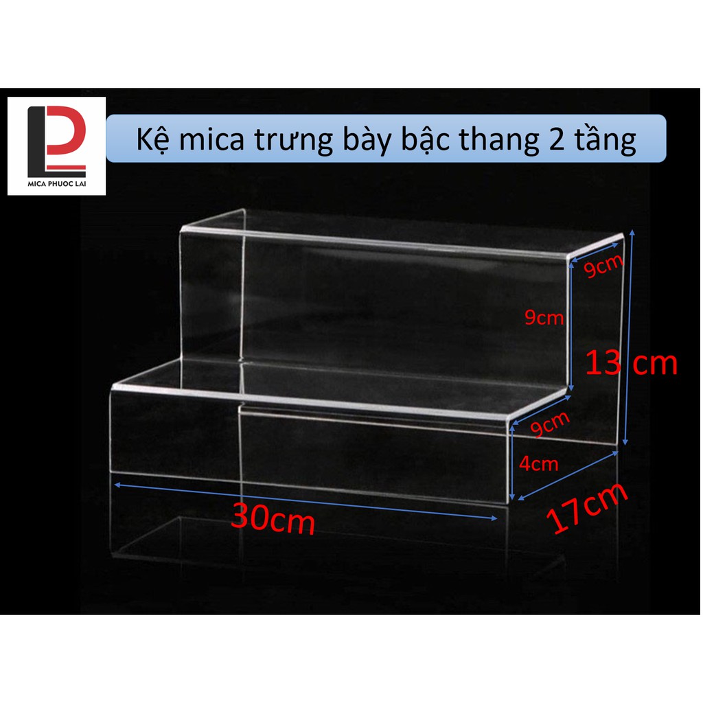 Kệ trưng bày bậc thang mica cao cấp