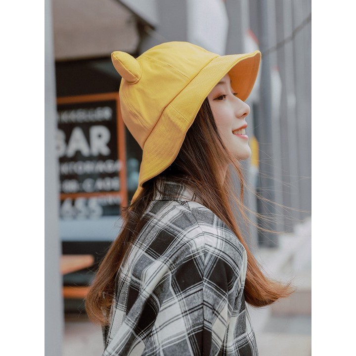 [OUYOU] Mũ bucket tai gấu kèm đuôi ngộ nghĩnh