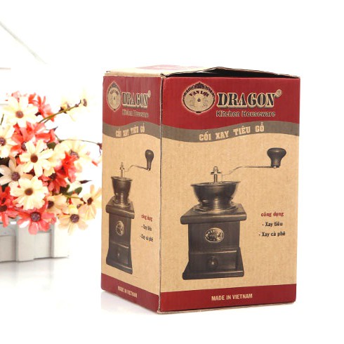 Cối xay tiêu, cà phê đa năng cao cấp bằng gỗ xoan đào loại lớn - BX0451