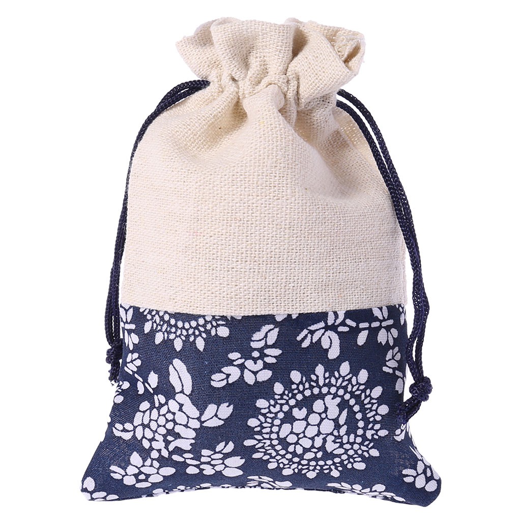 Túi cotton lanh dây rút đựng trang sức