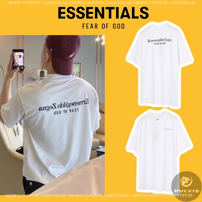 ⚡️[Nomar Quality] - Áo Tee FOG FEAR OF GOD x Z.E.G.N.A in White, Áo thun FOG
