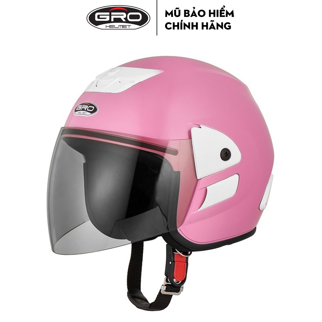 Mũ bảo hiểm 3/4 có kính GRO Honda V0 phong cách, màu sắc trẻ trung cho cả nam nữ, Freesize 55-59cm