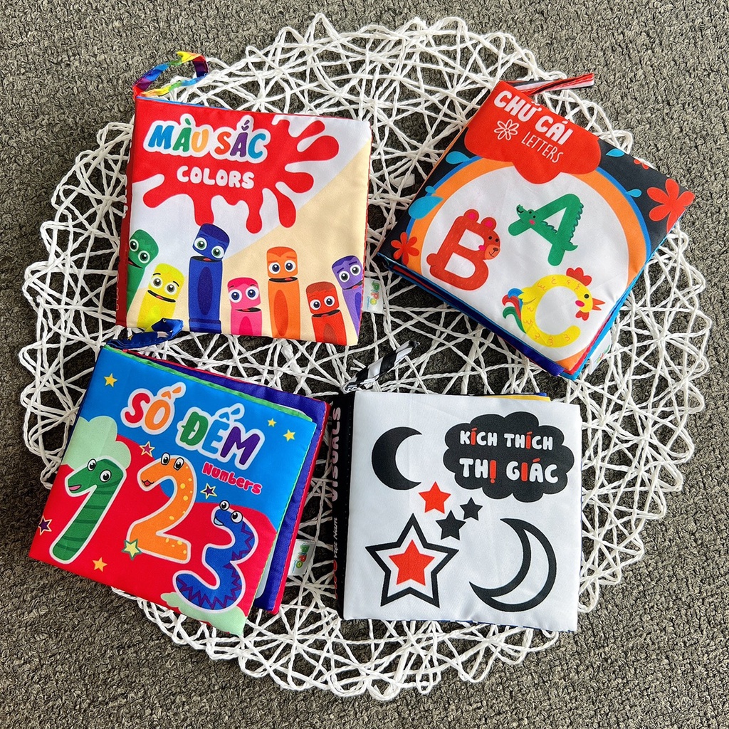 Sách vải PiPoVietnam kích thích thị giác - giáo dục sớm cho trẻ theo chủ đề | Minizon Kids