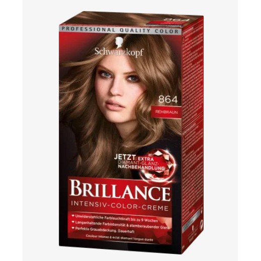 Thuốc nhuộm tóc Số 864: Màu nâu tây - Brillance của hãng Schwarzkopf