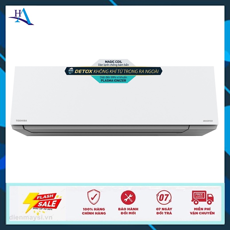 Máy Lạnh TOSHIBA Inverter 1.5 HP RAS-H13E2KCVG-V (Miễn phí giao tại HCM-ngoài tỉnh liên hệ shop)