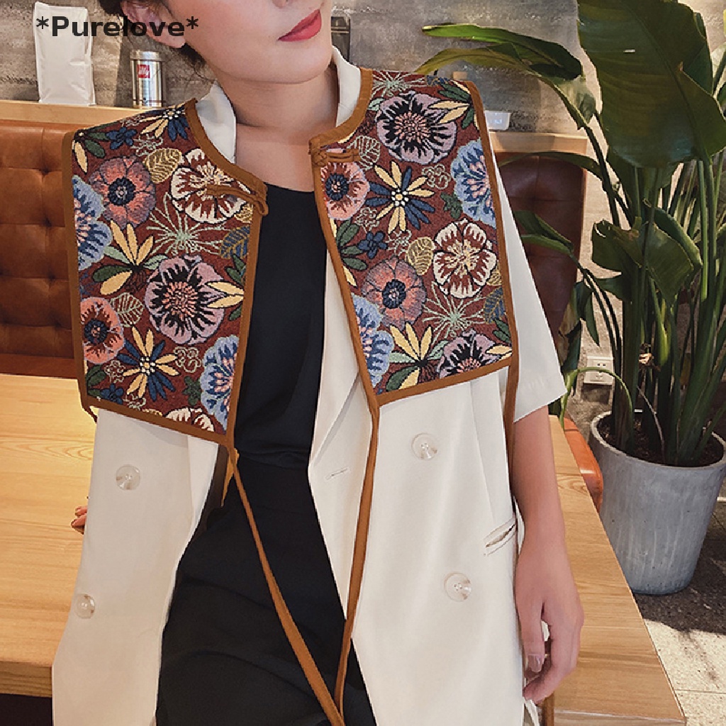 Khăn Choàng Vai Giả Thêu Hoa Trang Trí Dành Cho Nữ