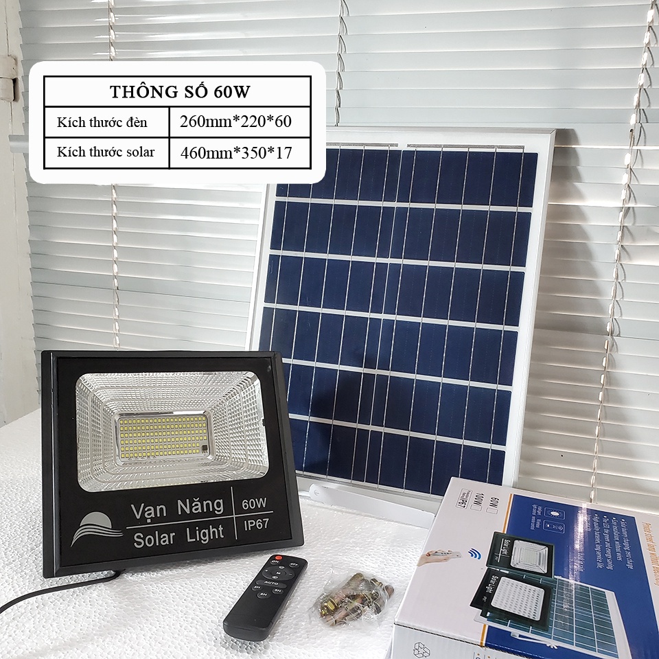 Đèn pha năng lượng mặt trời Vạn Năng Solar 60W