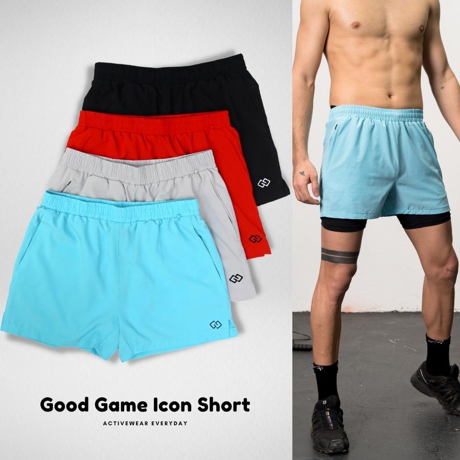 Quần Đùi Nam Nữ ICON SHORT 5inch - Thể Thao tập gym, bóng rổ, chạy bộ thoáng mát co giãn thoải mái vận động