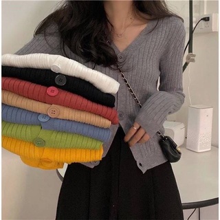 Áo len tăm mỏng cài cúc ulzzang