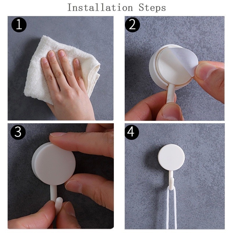 Set 10 Móc Treo Đồ Dán Tường Đa Năng Không Để Lại Dấu Vết