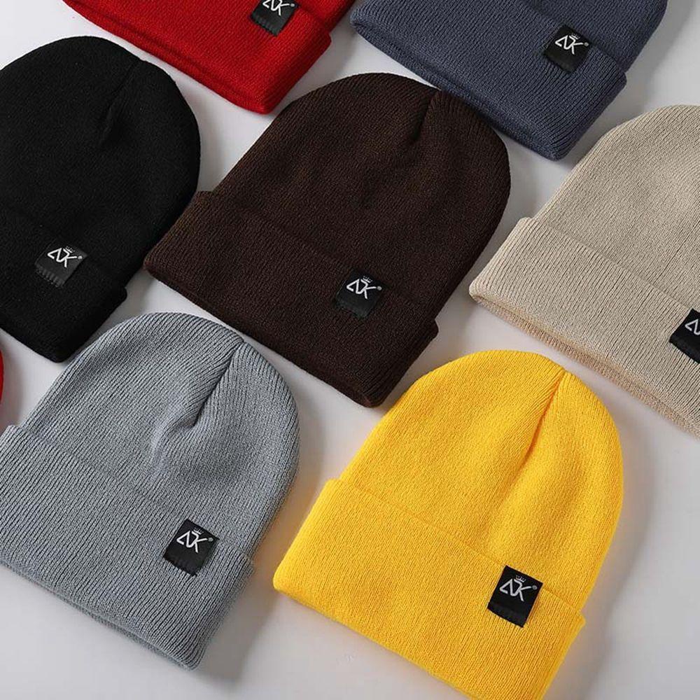 Mũ Len Beanie Nam Nữ Màu Trơn Dễ Thương