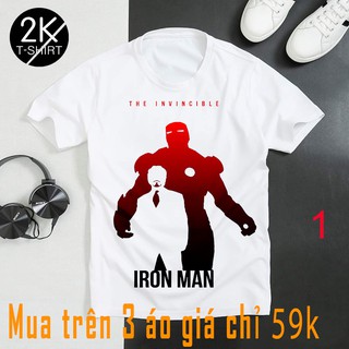 Áo thun siêu anh hùng Marvel Iron Man - Captain America - Thor - Spiderman - Hulk - Black Widow