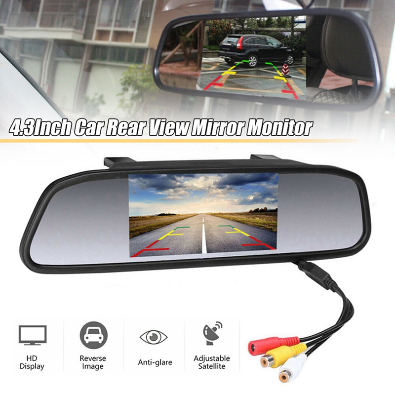 Gương Chiếu Hậu Tích Hợp Camera 4.3Inch Hỗ Trợ Màn Hình LCD 2 Chiều Cho Xe Hơi