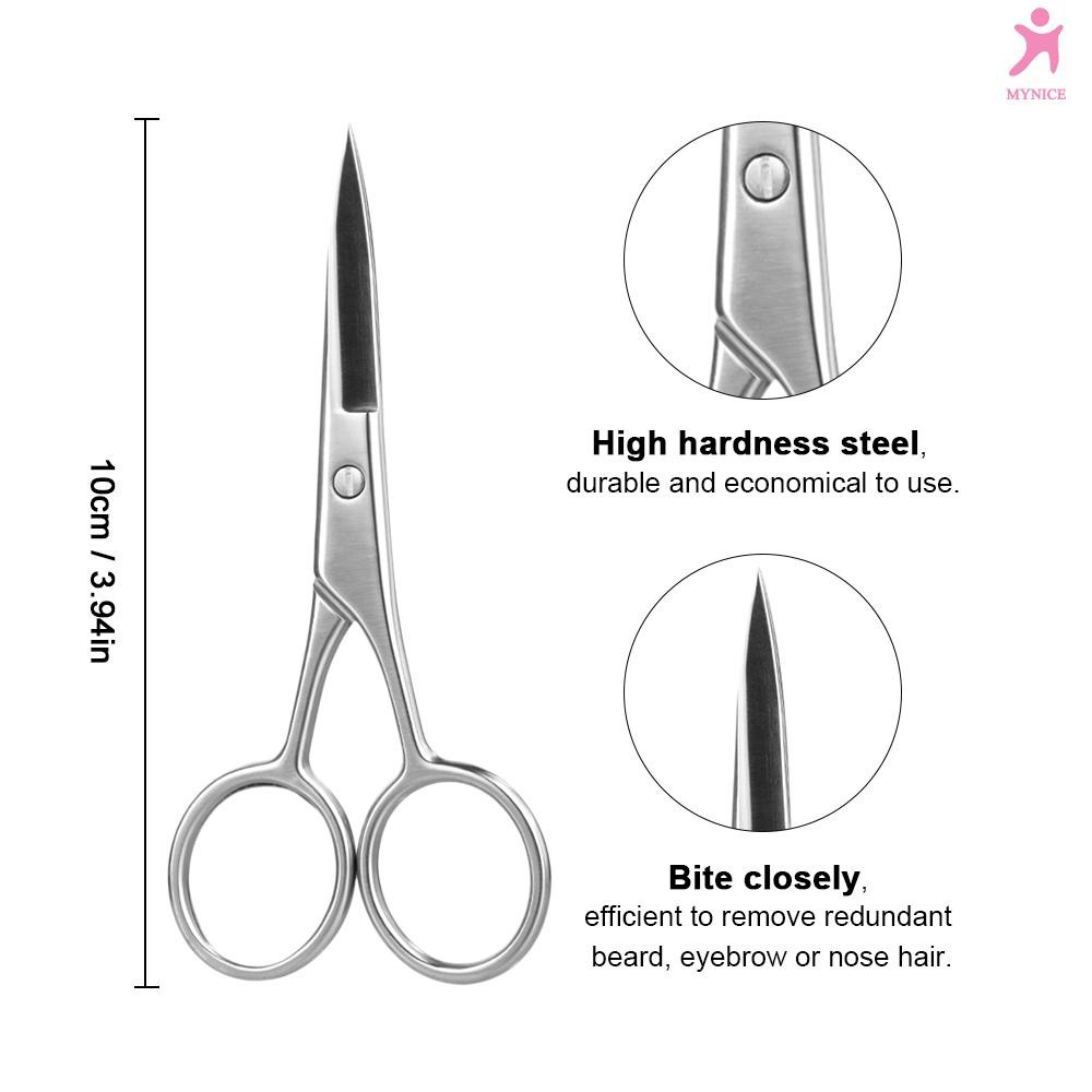 [Hàng mới về] Kéo làm đẹp mini bằng thép không gỉ cắt tỉa râu/ tóc/ lông mũi/ lông mày