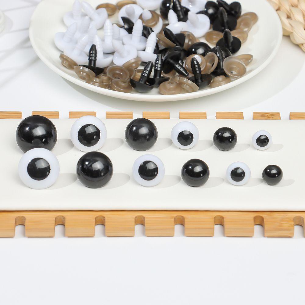 Set 20 / 10 Cặp Mắt Nhựa Màu Trắng / Đen Cho Búp Bê BJD
