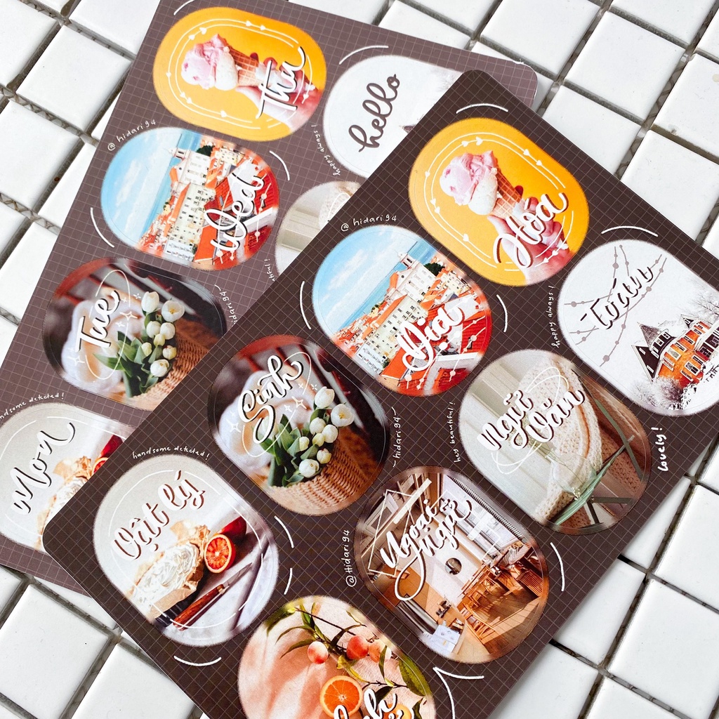 Sticker Môn Học / Đề Thứ Style Hiện Đại - Hidari Shop