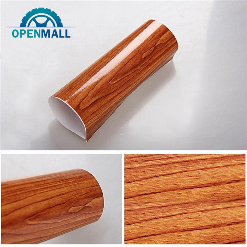 Miếng dán xe ô tô trang trí nội thất họa tiết vân gỗ sáng tạo