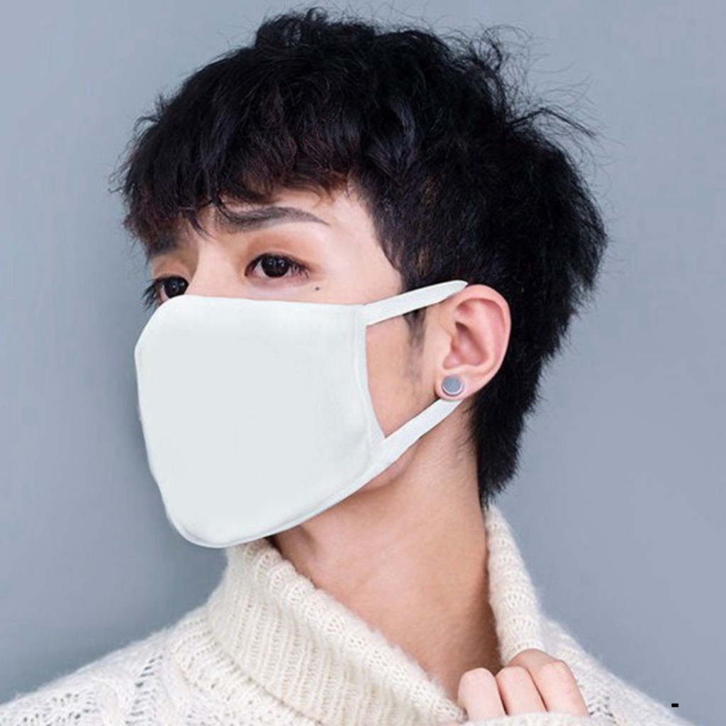 Khẩu Trang VẢI TRẮNG TRƠN/ĐEN TRƠN Hàn Quốc