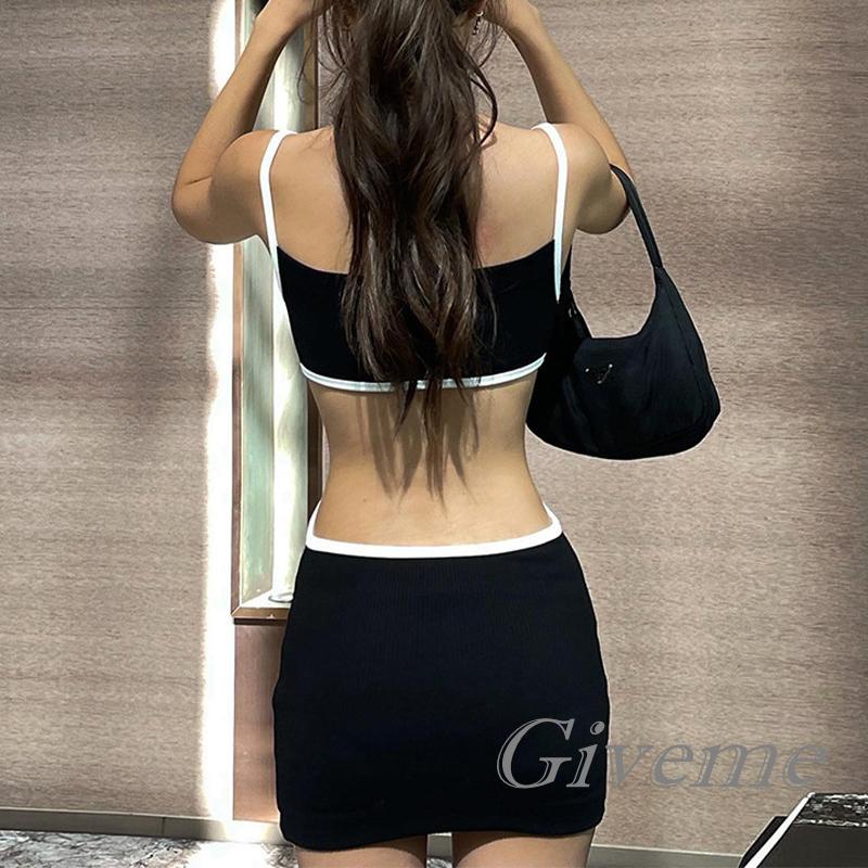 Đầm Ôm Hai Dây Hở Lưng Thời Trang Gợi Cảm Cho Nữ