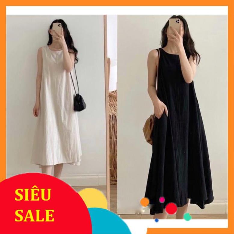 Váy suông dài dáng rộng vintage siêu hot