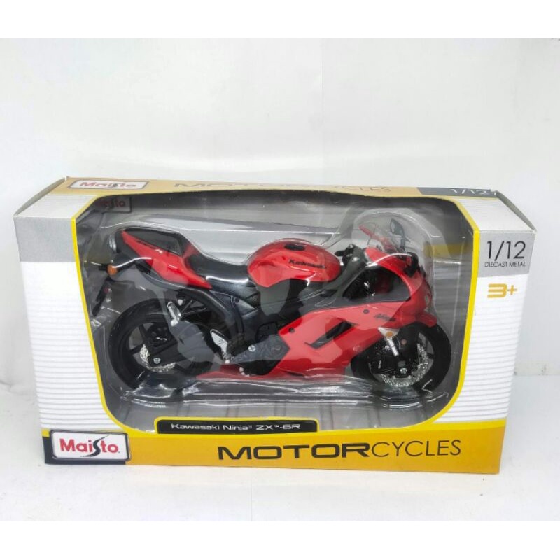 •Xe Mô Tô Thể Thao Kawasaki ninja ZX 6r Màu Đỏ Tuyệt Vời