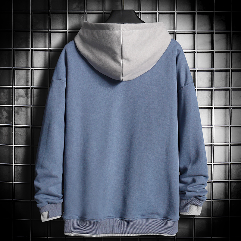 Áo hoodie sweater dạng ráp màu trơn thắt dây màu đen thời trang cho nam | BigBuy360 - bigbuy360.vn