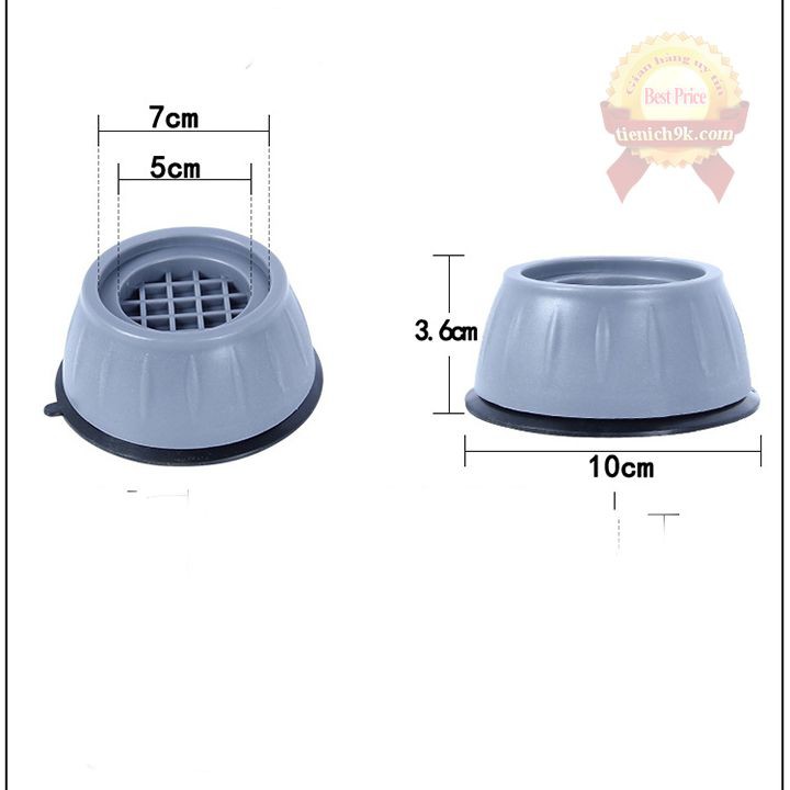 Chân kê đa năng máy giặt miếng cao su chân to có lỗ thoát nước cao cấp chống ồn chống rung hàng loại 1