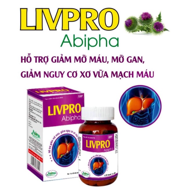 LIVPRO ABIPHA  Hỗ trợ Giảm Mỡ Máu , Mỡ Gan