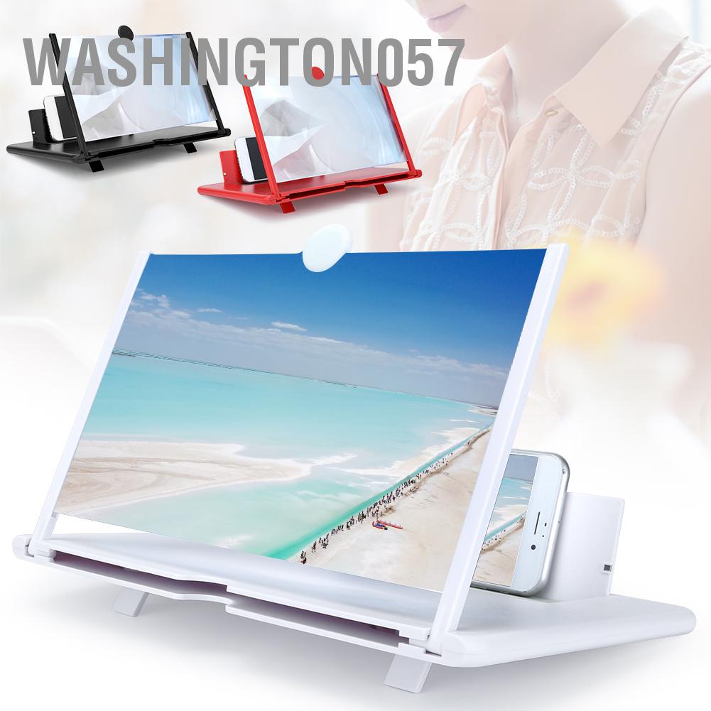 Washington057 Mobile Phone Screen Amplifier 3D 12in High Definition Magnifier Stand Bracket
